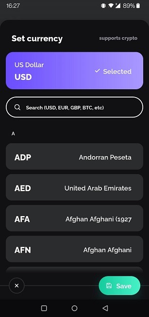 Ivy Wallet Review Currency