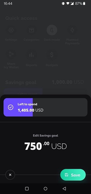Ivy Wallet Review Spending Goal 1