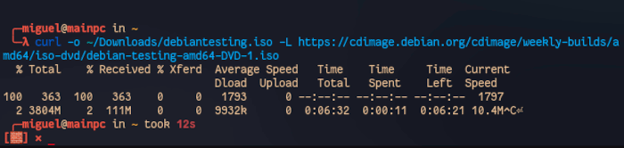 Linuxcurl Interrupted