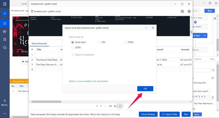 Octoprase 8.4 Web Scraping Tool Update Review Export