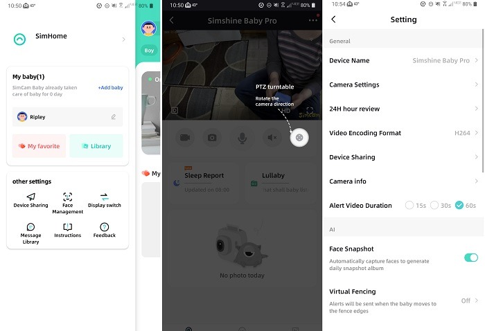 Simshine Baby Pro Smart Baby Monitor Review App