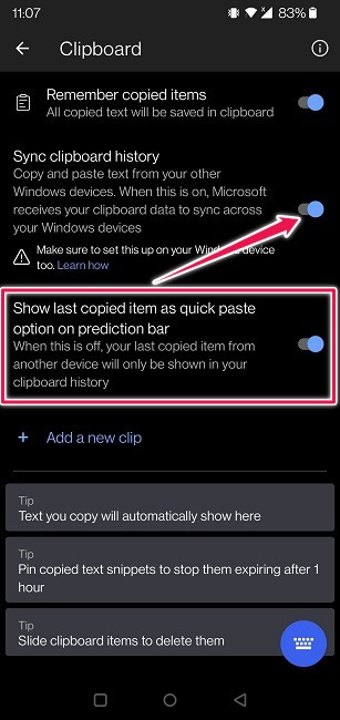 Sync Clipboard Android Pc Swiftkey App Sync Clipboard History