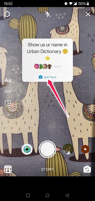Use Add Yours Sticker Instagram Upload Story