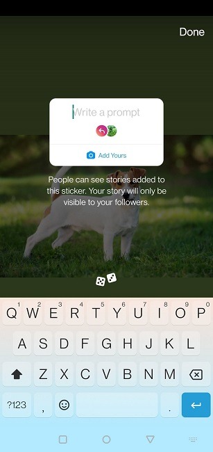 Use Add Yours Sticker Instagram Write Prompt