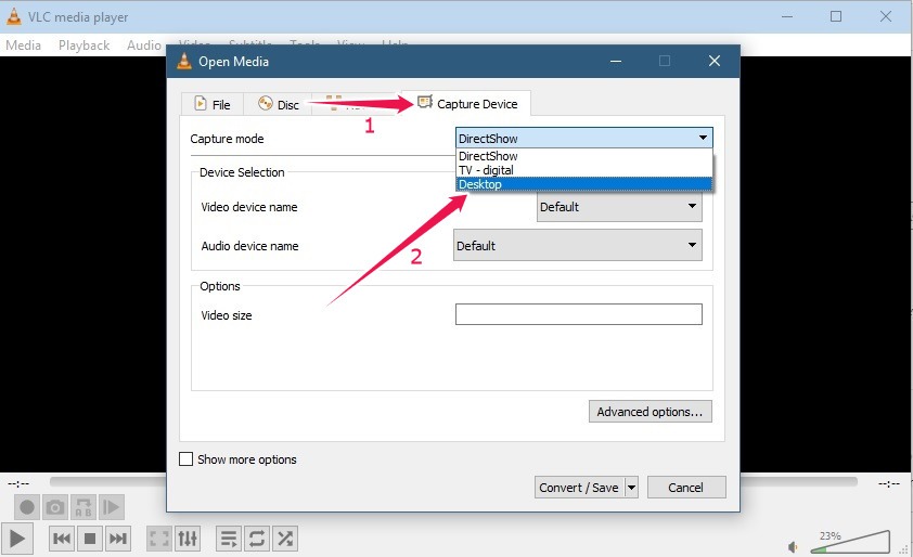 Useful Things Vlc Record Screen Capture Device Desktop Option