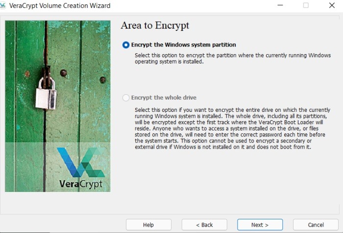 Veracrypt System Patition Windows