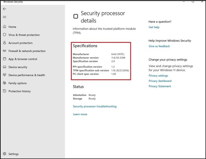 security processor details