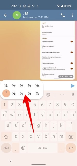 Gboard Number Fraction