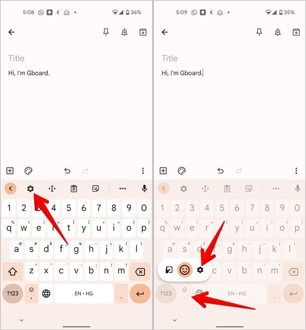 Gboard Settings