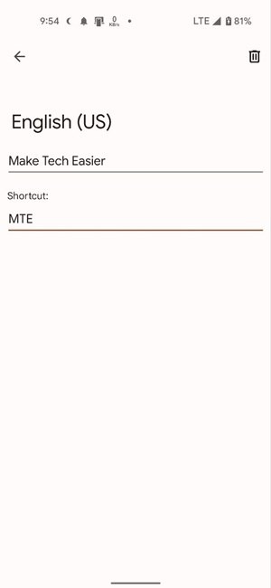 Gboard Shortcut Create