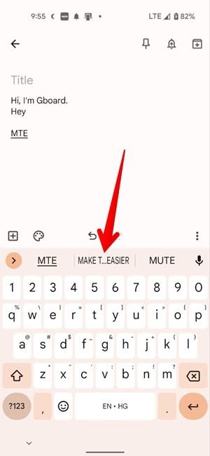 Gboard Shortcut Preview