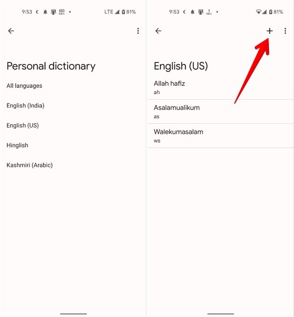 Gboard Shortcuts Add