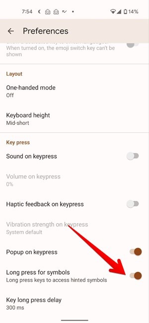 Gboard Symbols Enable