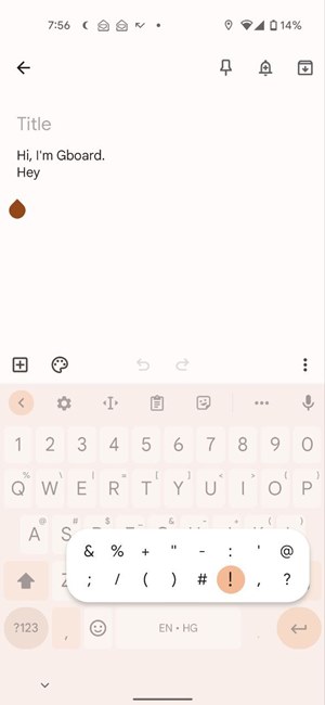 Gboard Symbols Period