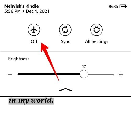 Kindle Tips Tricks Airplane Mode