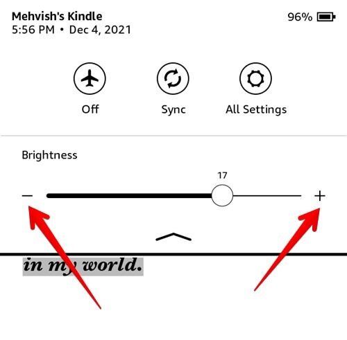 Kindle Tips Tricks Change Brightness