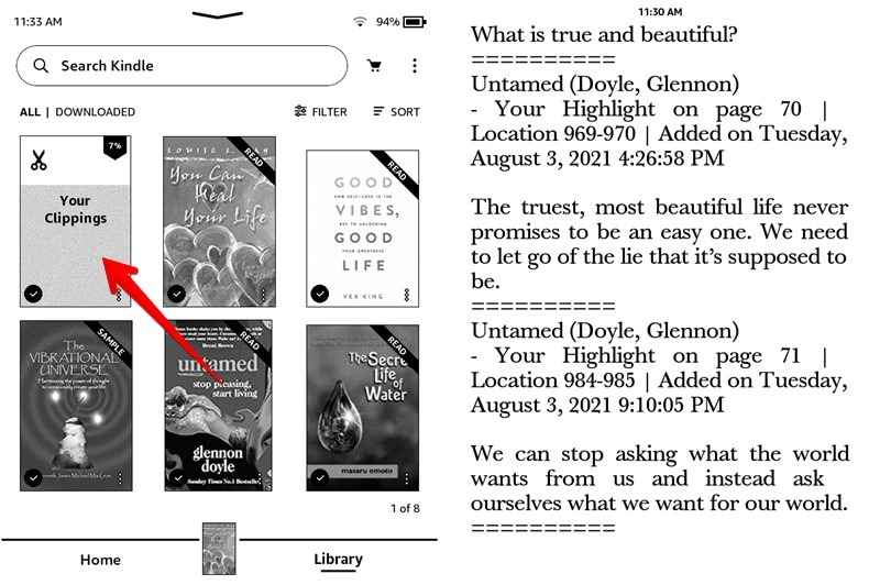 Kindle Tips Tricks Clippings