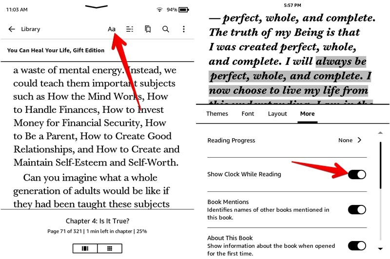 Kindle Tips Tricks Clock