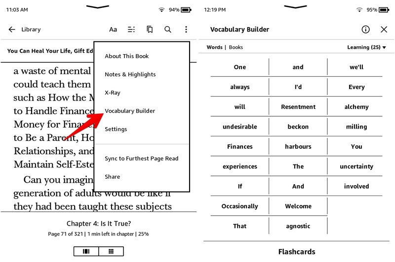 Kindle Tips Tricks Vocabulary