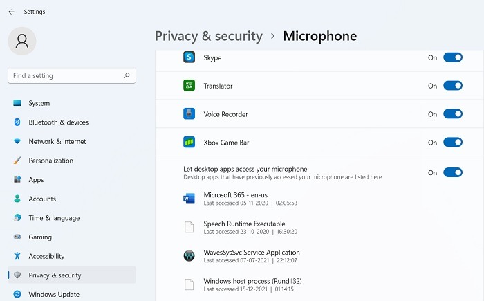 Microphone Not Working Windows11 Allow Apps 2