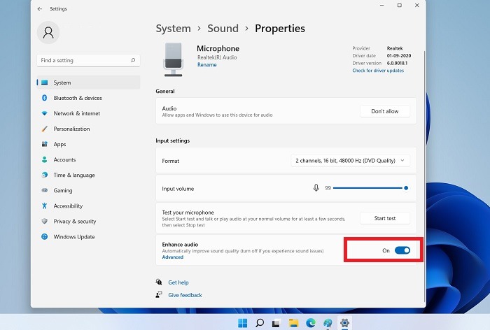 Microphone Not Working Windows11 Enhance Audio