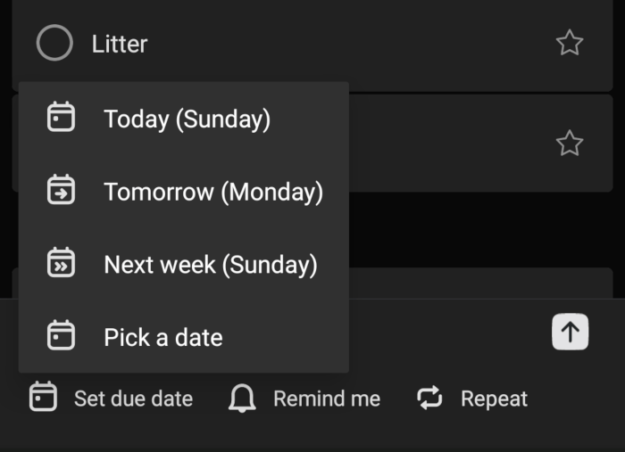 MS To Do Adding Due Date