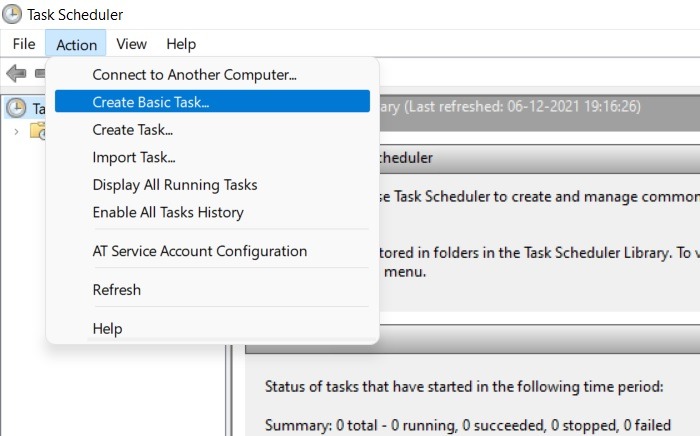 Schedule Windows11 10 Shutstart Task Scheduler Create Basic Task