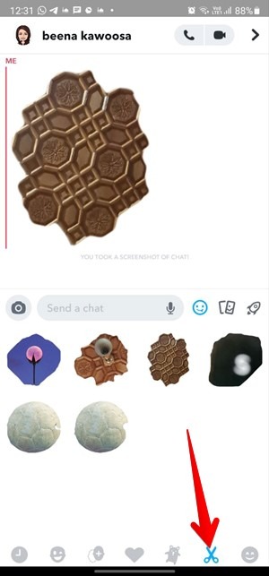 Snapchat Custom Sticker Send Chat Choose