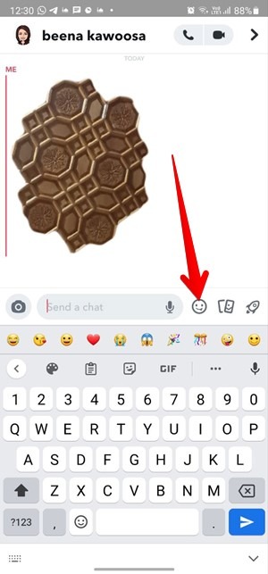 Snapchat Custom Sticker Send Chat
