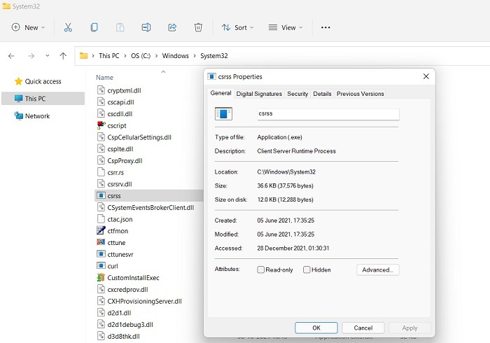Windows Processes Look Malware Csrssjpg
