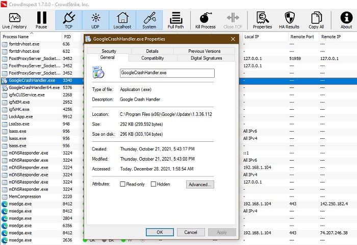 Windows Processes Look Malware Google Crash Handler