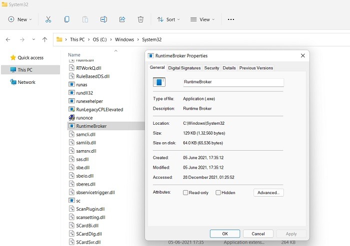 Windows Processes Look Malware Runtimebrokerexe