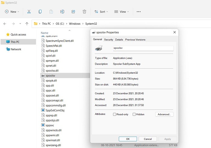 Windows Processes Look Malware Spoolsv
