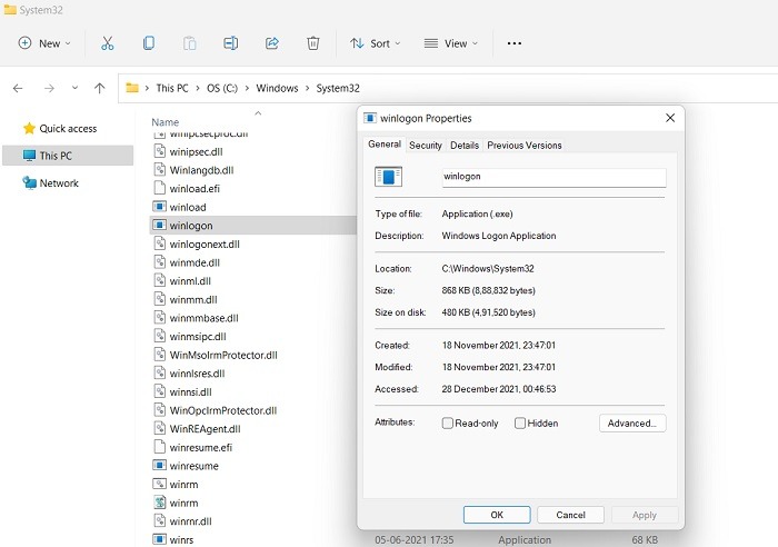 Windows Processes Look Malware Winlogonexe