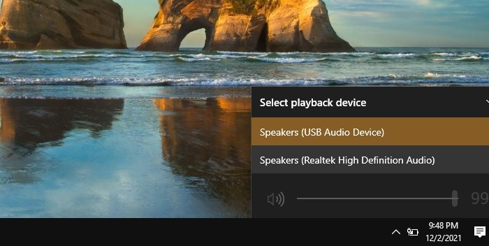 Windows Sound Not Working Win10 Select Playback Device