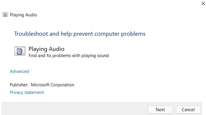 Windows Sound Not Working Win11 Find Problems Sound