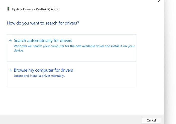 Windows Sound Not Working Win11 Search Drivers Automatically