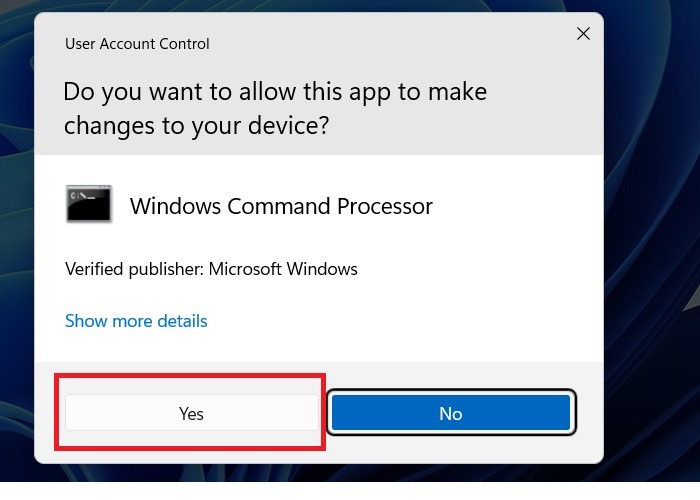 Windowsapps Folder Command Prompt Yes