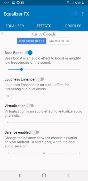 Android Equalizer Equalizer Fx Effects