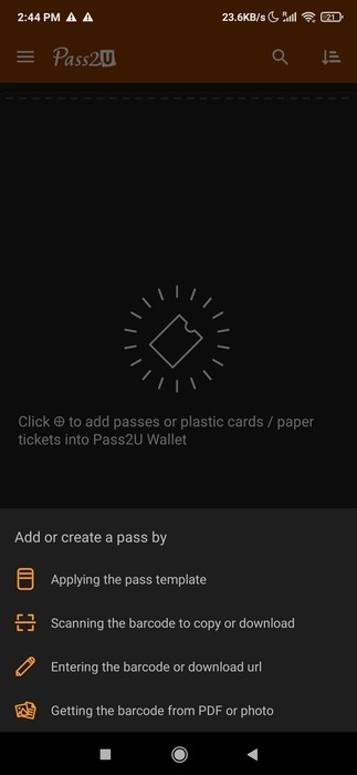 Android Wallet Pass2u
