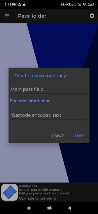 Android Wallet Passholder New