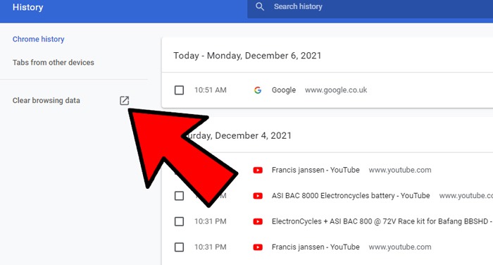Cant Upload Google Drive Clear History