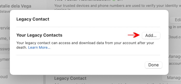 Digital Legacy Apple Add Legacy Contacts