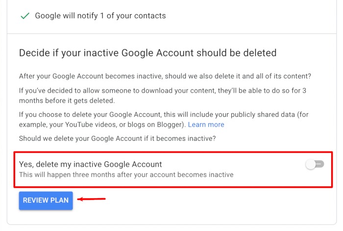 Digital Legacy Google Account Deletion