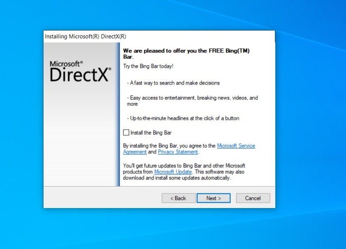 Directx Installer Bing 2