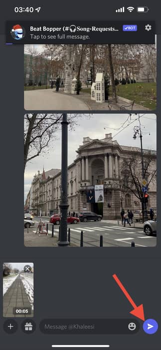 Discord Iphone Tap Send