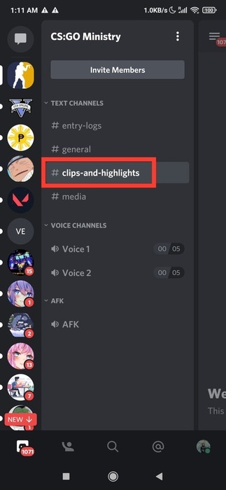 Discord Select Text Channel
