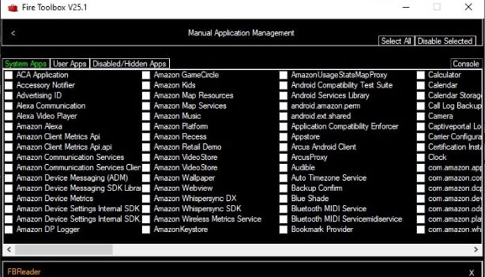 Fire Manage Amazon Apps