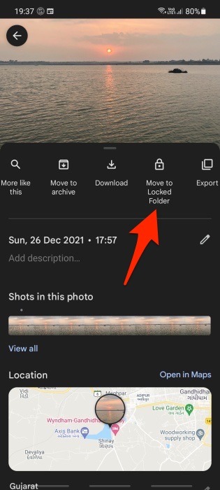 Google Photos Library Locked Folder Option