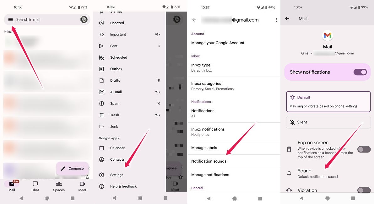 How To Change Notification Sounds Change Sound Gmail